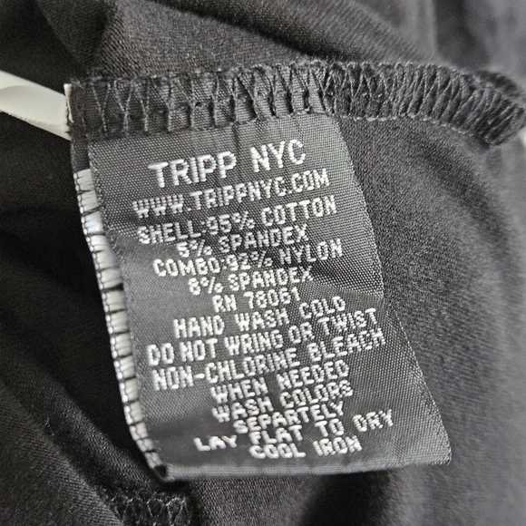 Tripp NYC Black Double Corset Hi Low Hem Dress Lace Medium Grunge - Picture 8 of 9